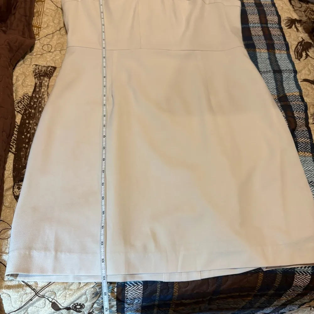 Forever 21 Women's Sleeveless Dress off white Sz L open detail front color - Image 7