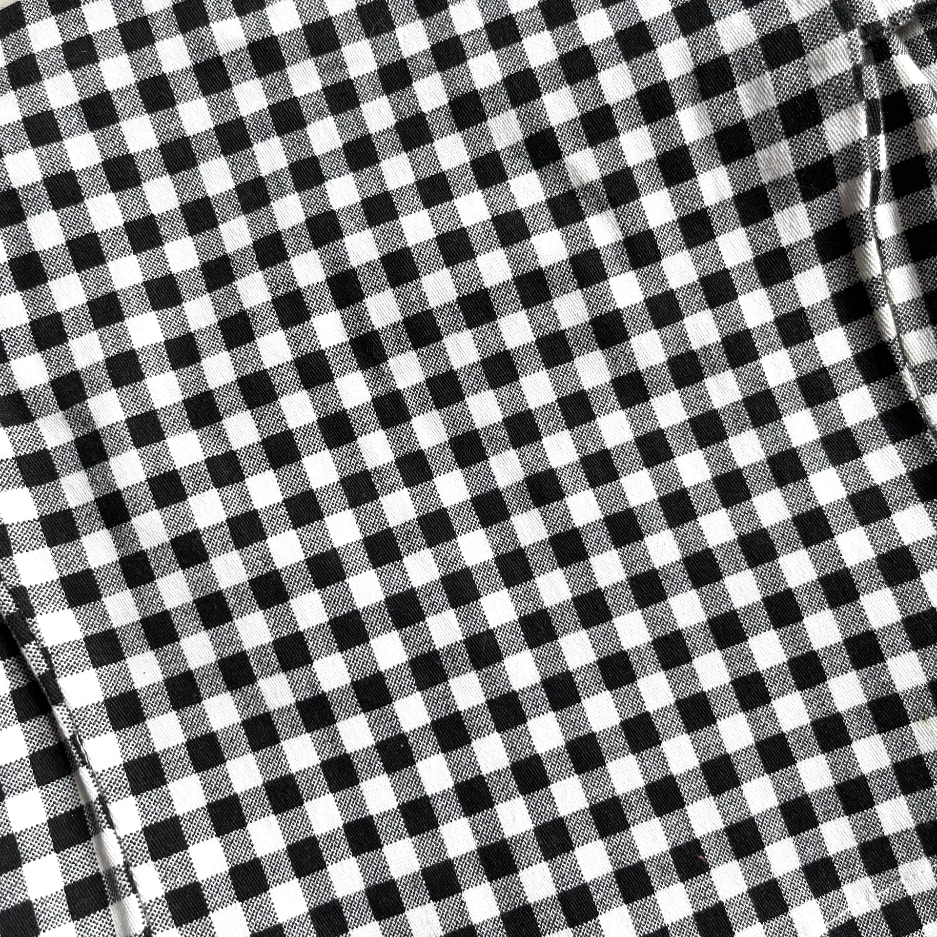 Black and White Cropped Gingham Top - Image 5