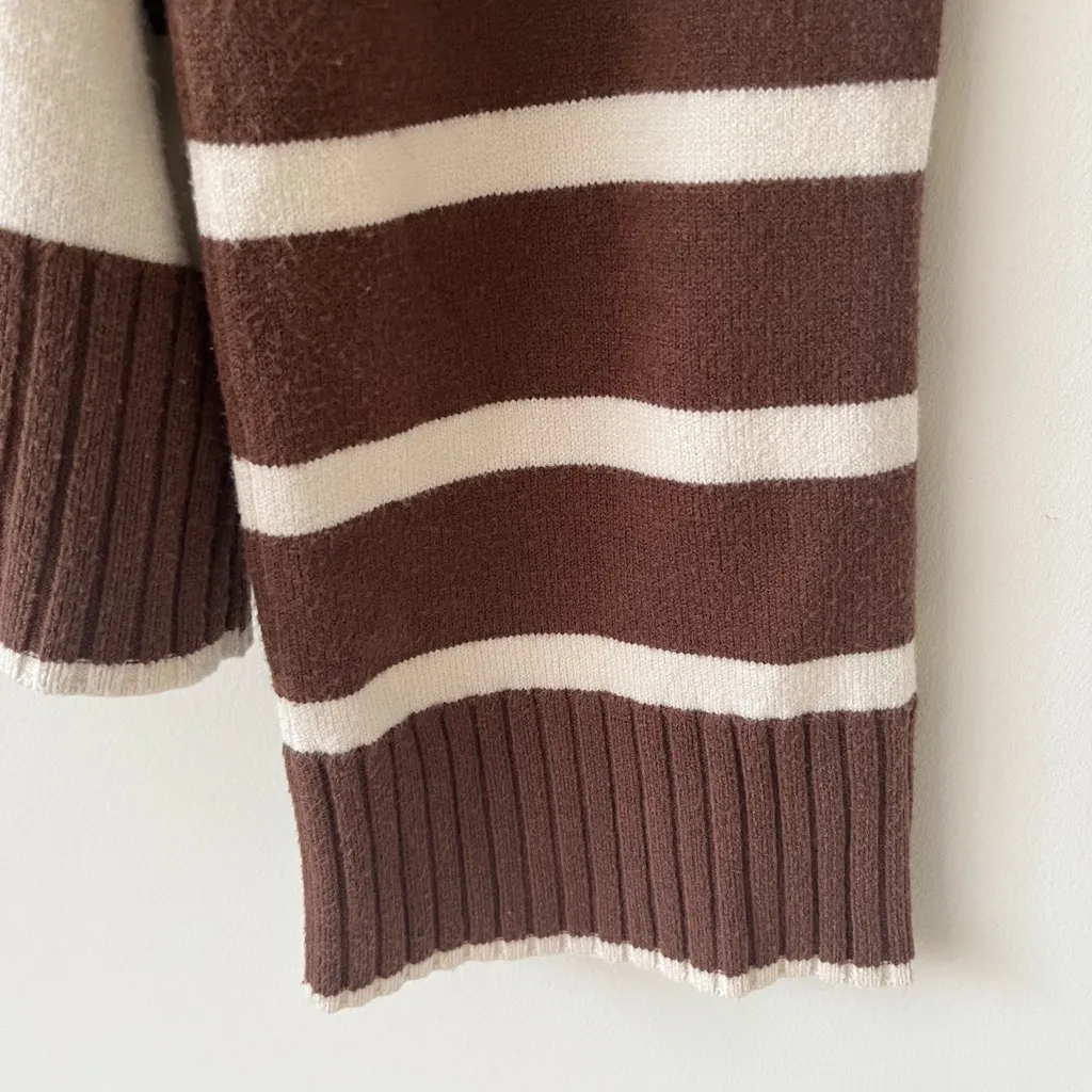 URBAN OUTFITTERS Stripe Wide Sleeve Turtleneck Pullover Sweater Women’s Large - Image 8