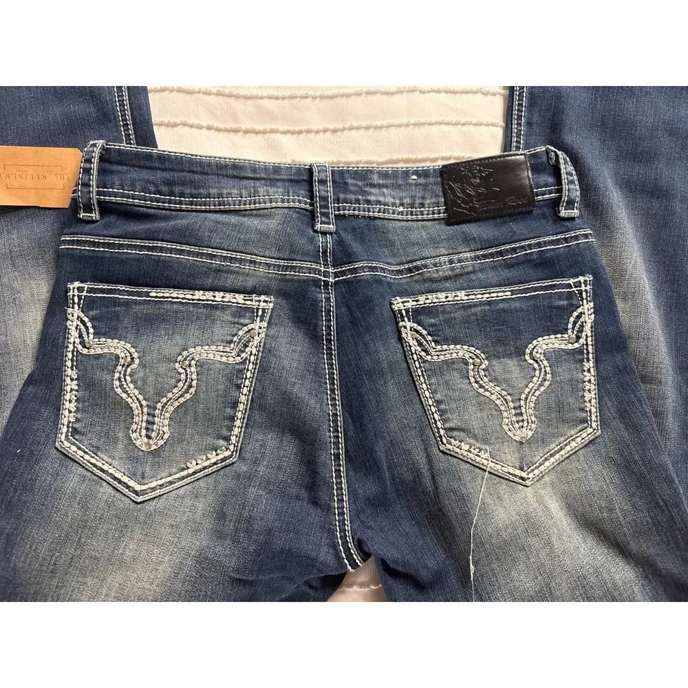 Cedar Rose Women’s Bootcut Jeans Size 27 – Dark Wash, NWT Y2K Western Style Blue - Image 3