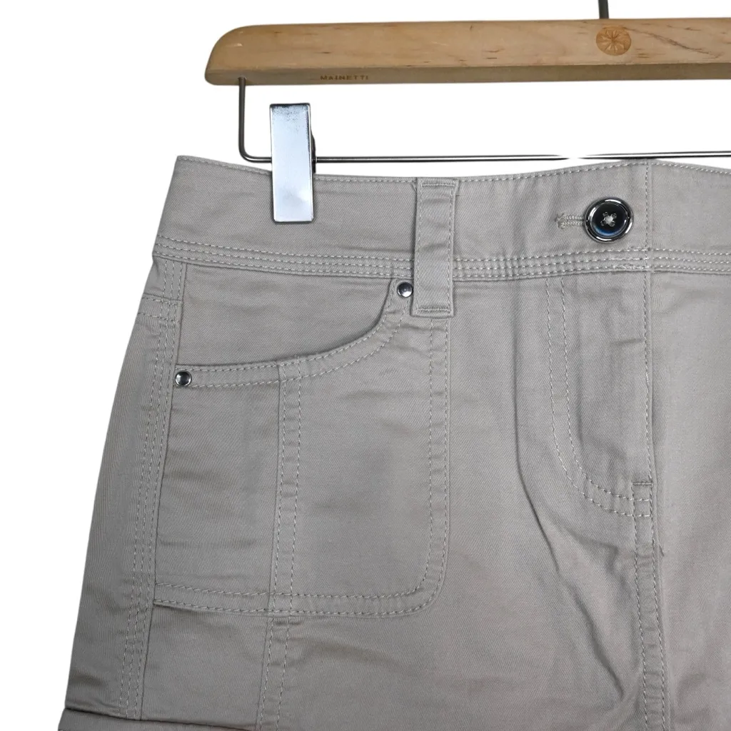 WHBM Women's 2 Khaki Ruffle Mini Skirt - Image 4