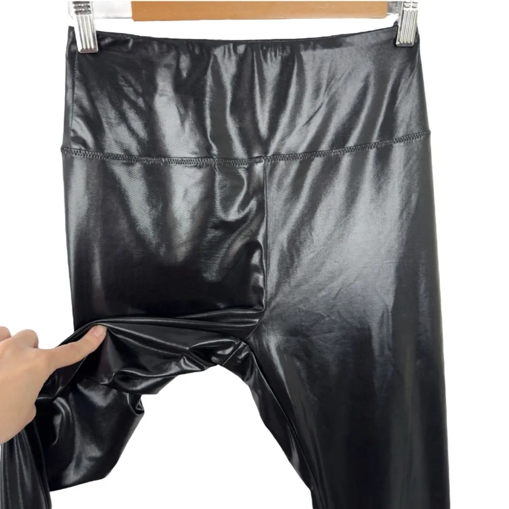 Chocolate USA Jet Shimmer Legging Stretch Athletic Yoga Gym Workout Size Small Black - Image 4