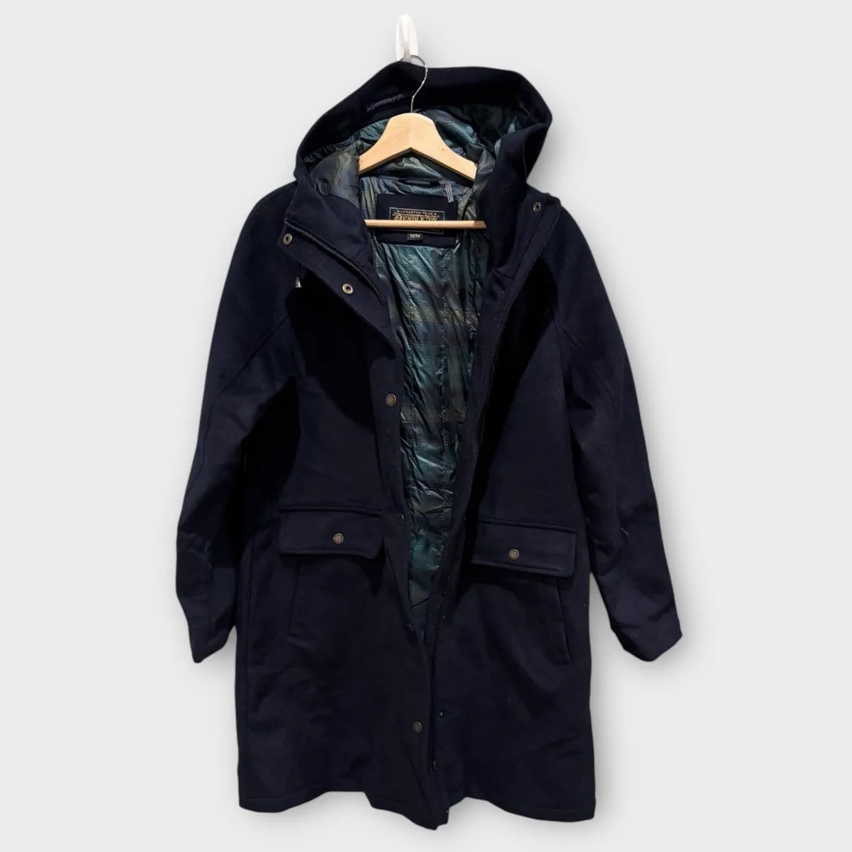 PENDLETON Hayden Water Repellent Wool Blend Hooded Coat Size Medium - Image 7