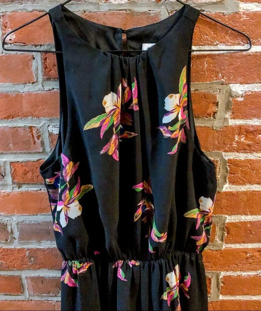 Floral Print Sleeveless High Neck Maxi Sundress - Image 5