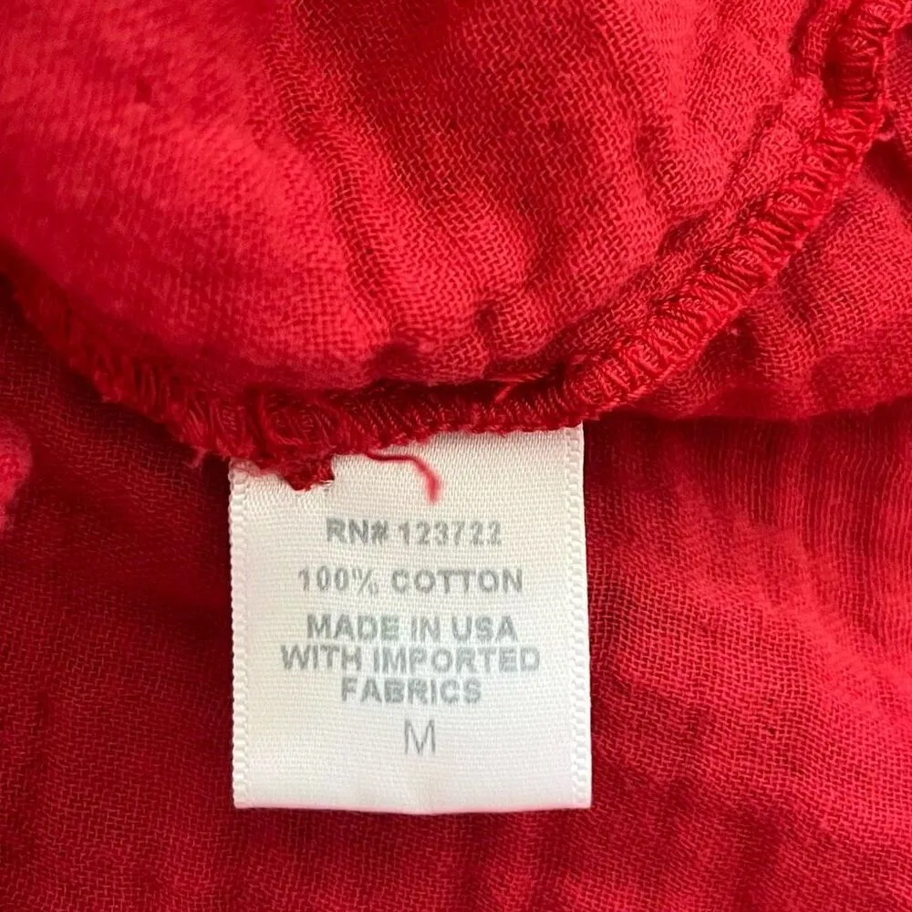 Xirena Scout Shirt Gauze Red Medium - Image 6