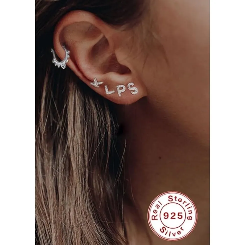 NEW Boho 925‎ Sterling Silver Lotus Flower Hoop Earrings - Image 11