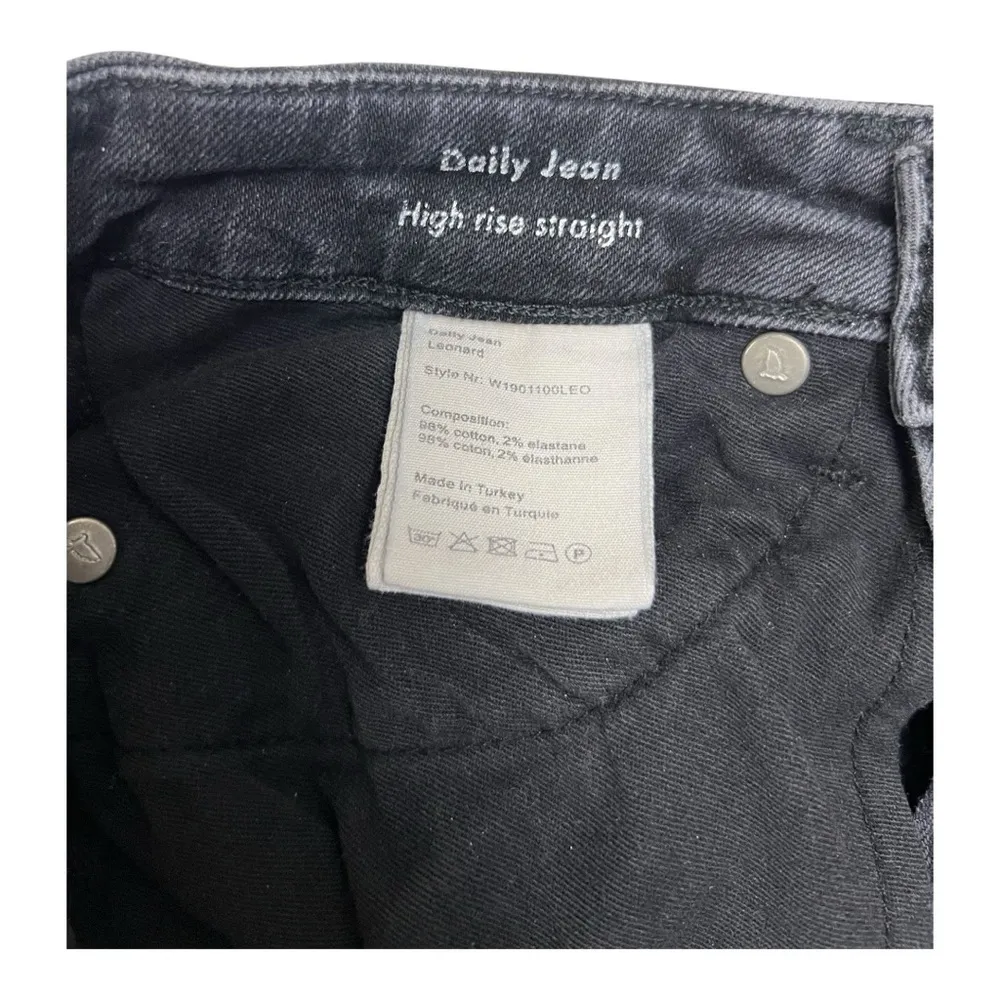 M.i.h Jeans Black Daily Jean Leonard High Rise Straight Size 27 - Image 8