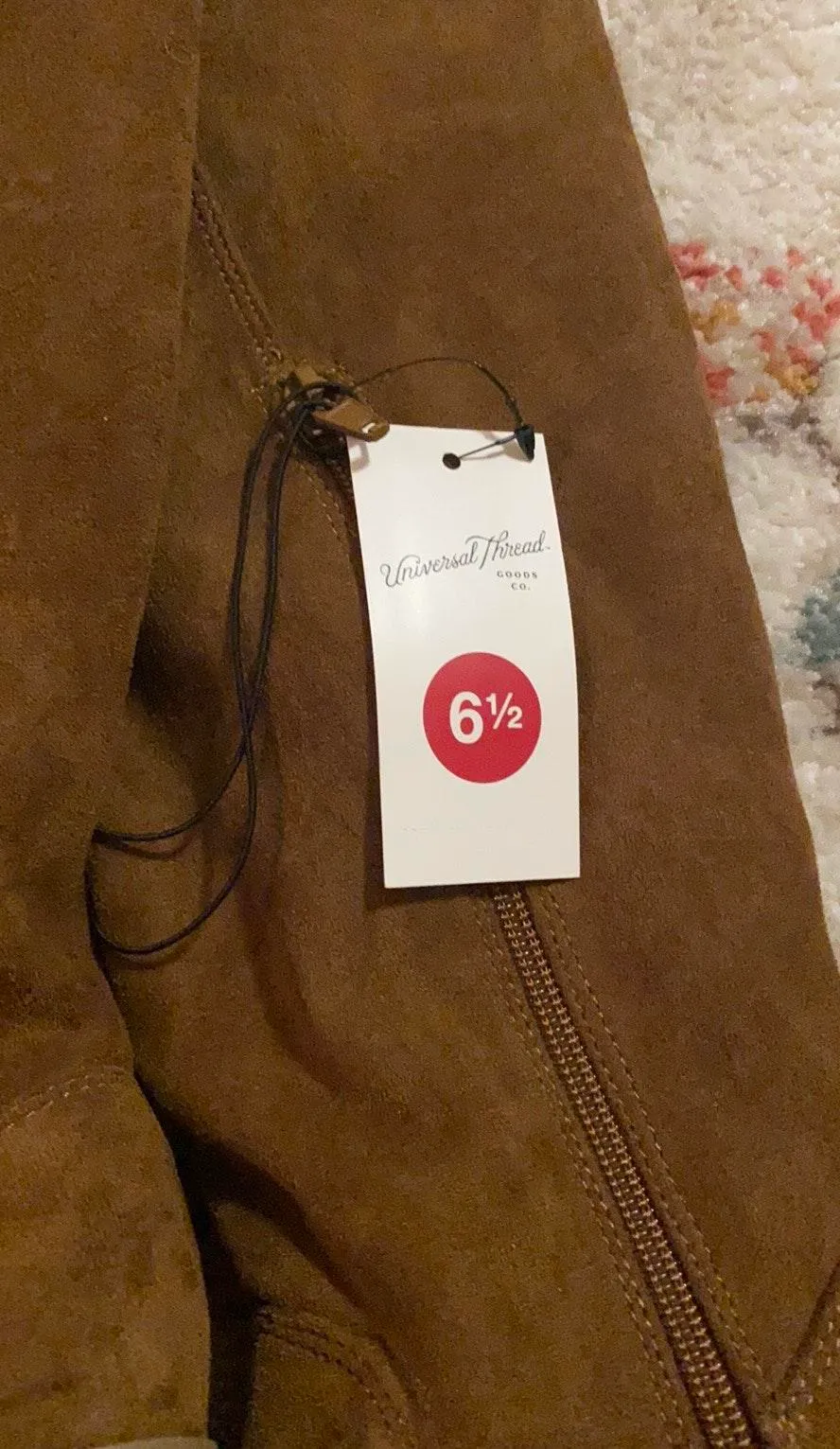 Suede Heeled Boots Brown Size 6.5 - Image 3