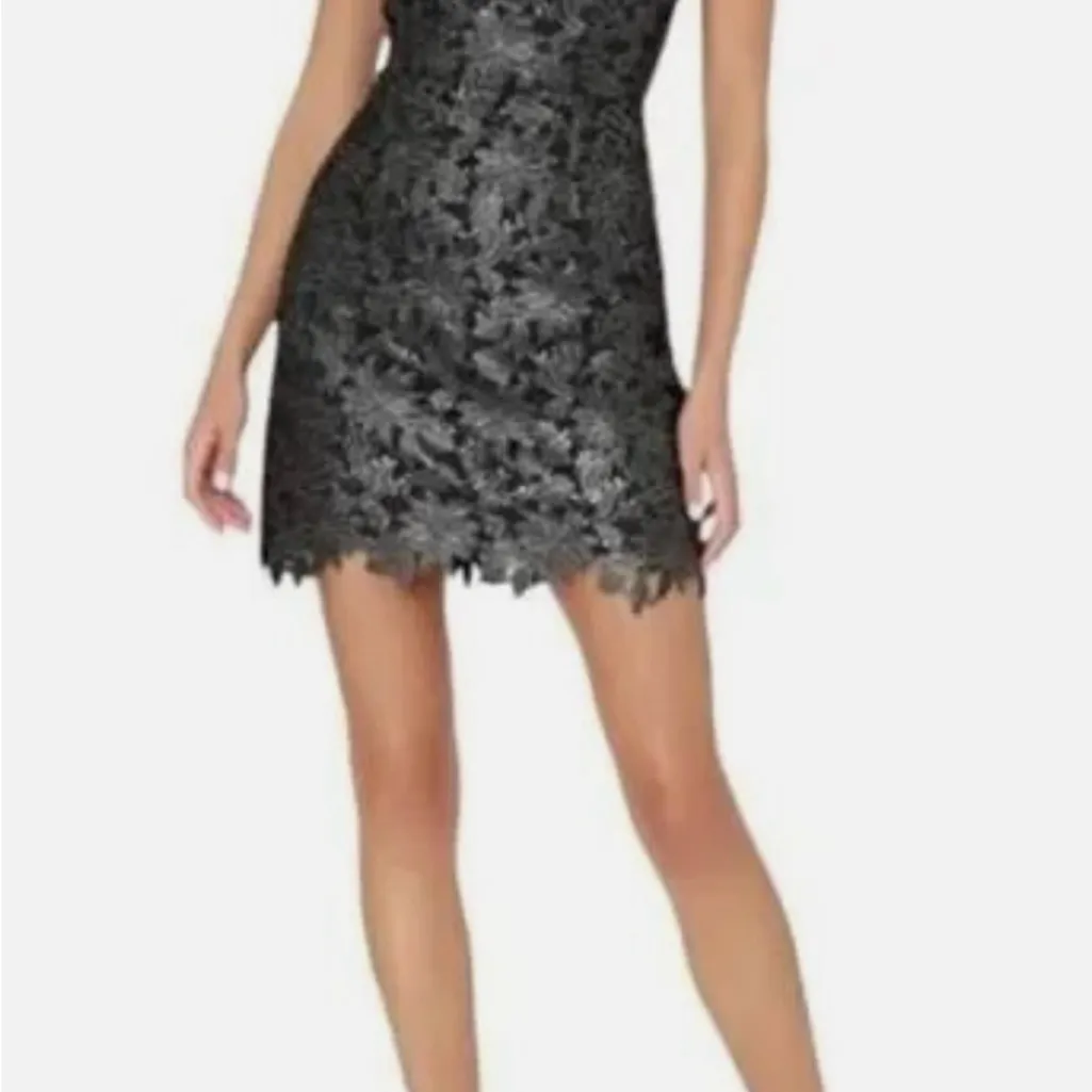 Milly Shayna Foiled Guipure Lace Dress - Image 6