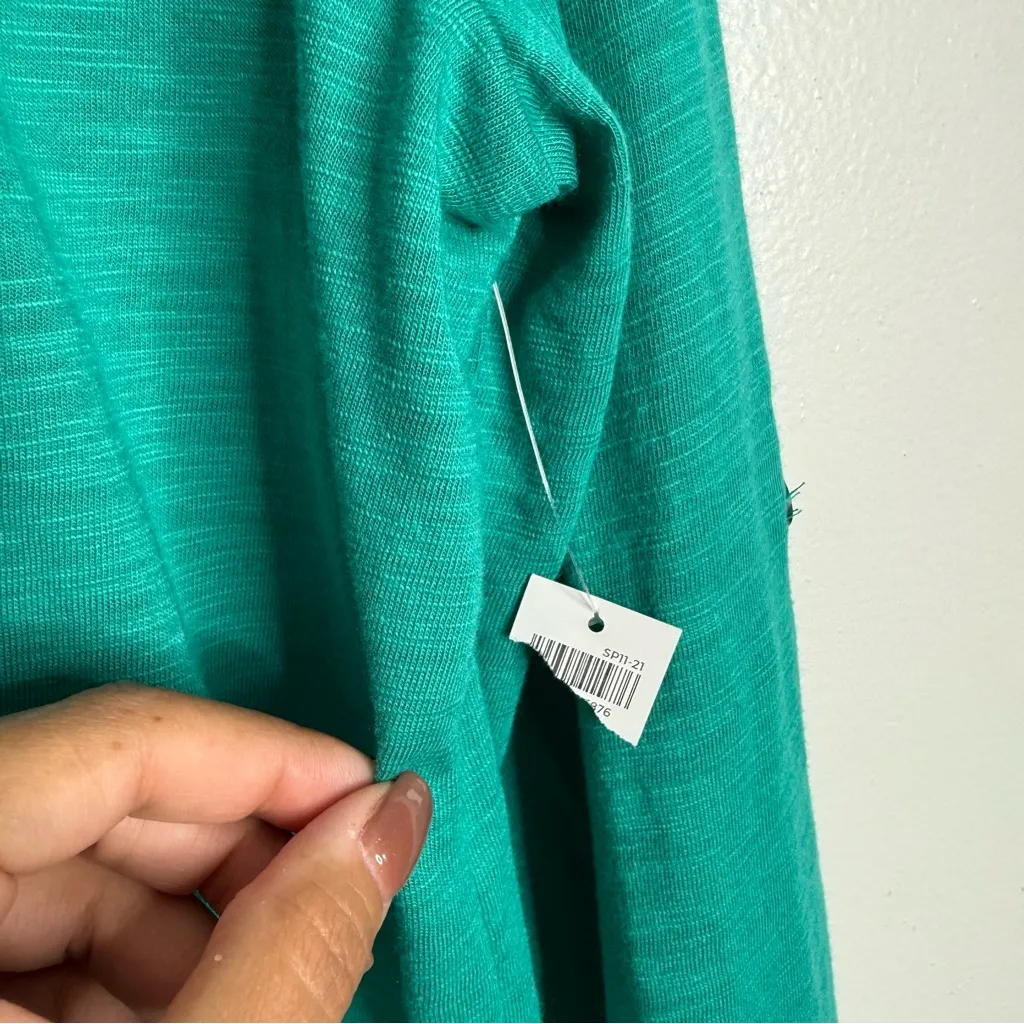 Chico's NWT Chico’s Teal Tunic Collared Pull Tab Sleeves Button Front Large Chico’s 2 - Image 5