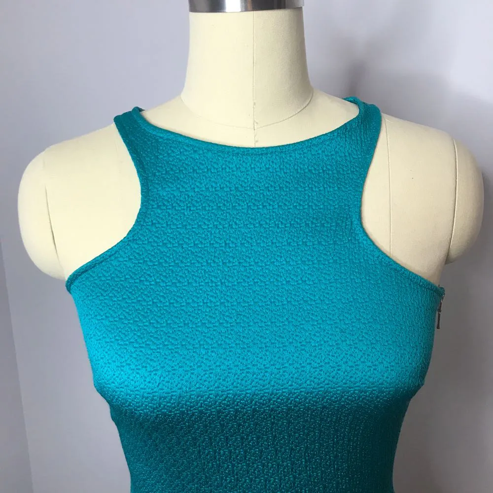 MNG Casual Turquoise Mini Dress - Image 3