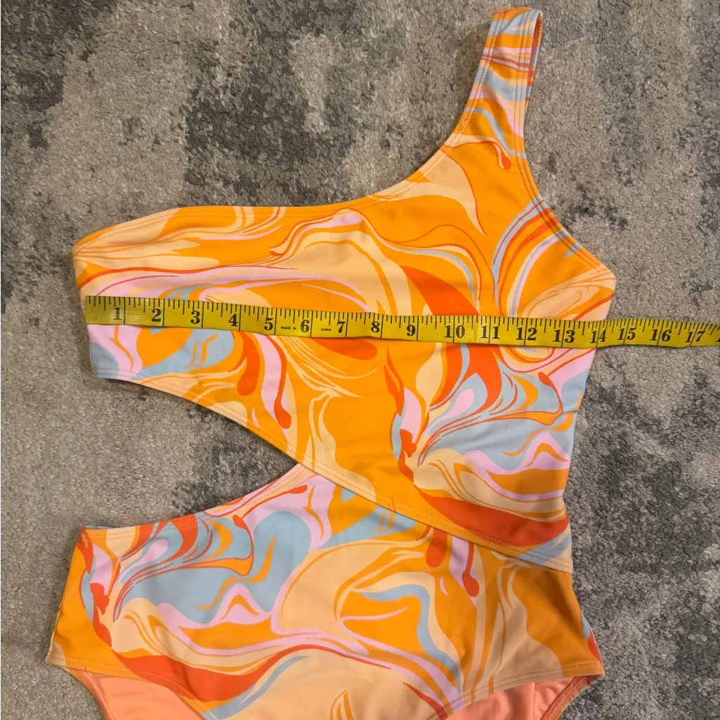 Beach Joy Vibrant One-Shoulder Swimsuit - Image 2