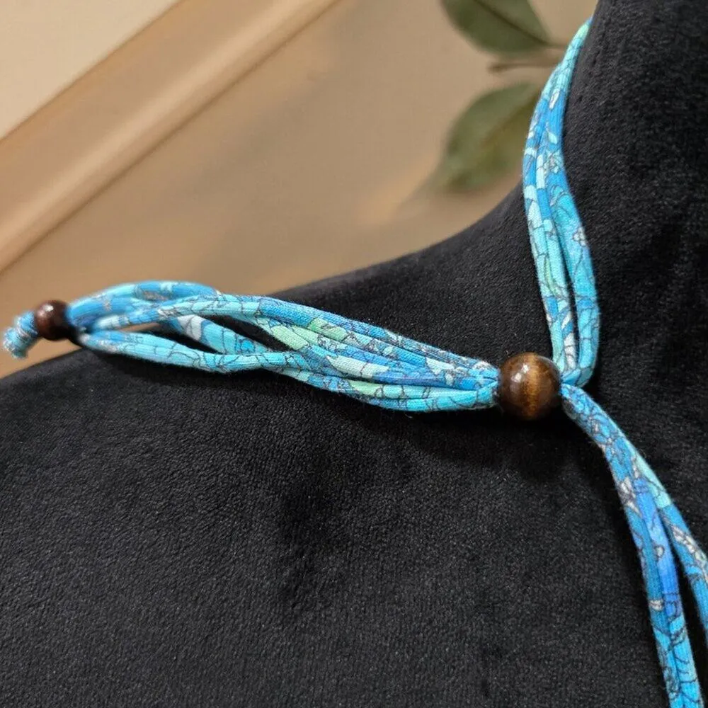 Womens Fashion Dark Brown Wooden Beaded 2 Layered Boho Necklace Jewelry - Image 6