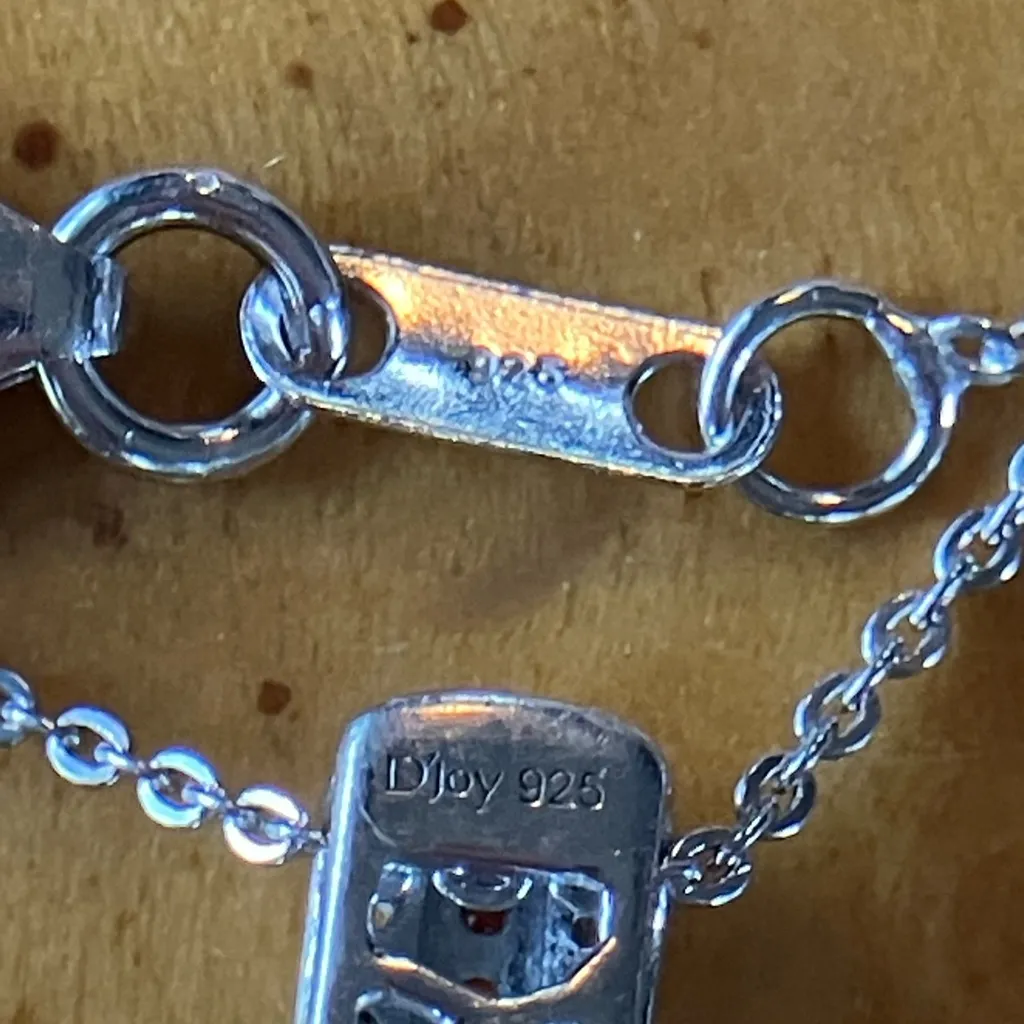 Natural Yooperlite Red Garnet Sterling Silver Necklace - Image 5