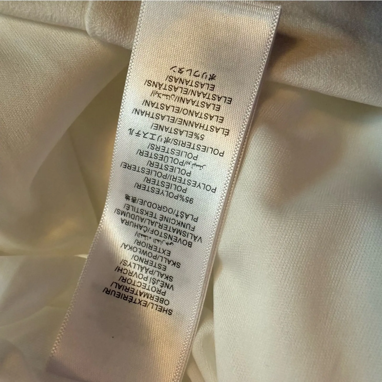 Adrianna Papell Women's One-Shoulder Scuba Sheath Dress Ivory Sz 4 - Image 8