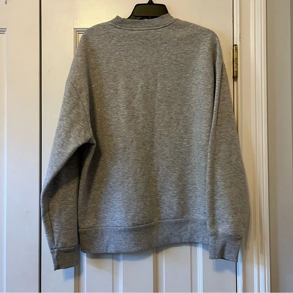 Ivy Park by Beyoncé Logo Heather Grey Sweatshirt Size Small - Image 3