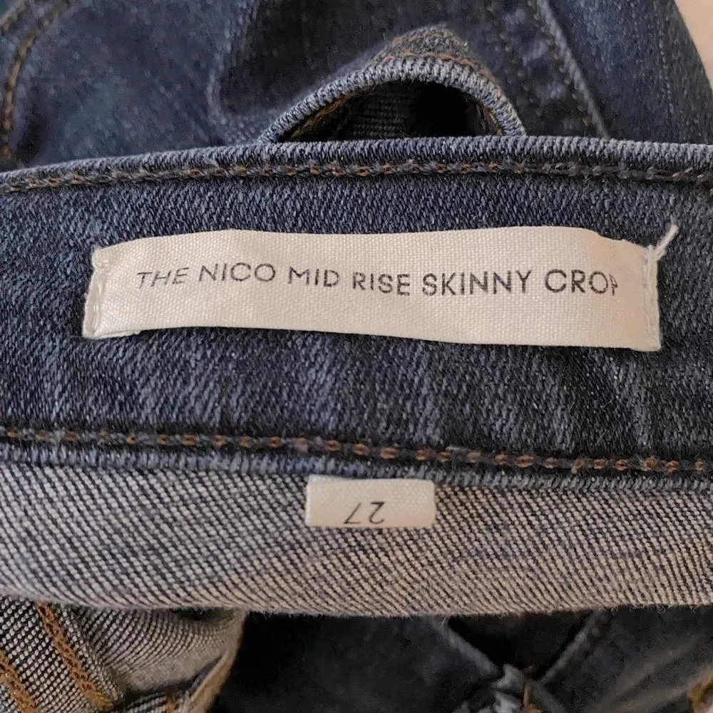 Aritzia Denim Forum The Nico Mid Rise Skinny Jeans Women's 27 Slim Stretch Crop - Image 10
