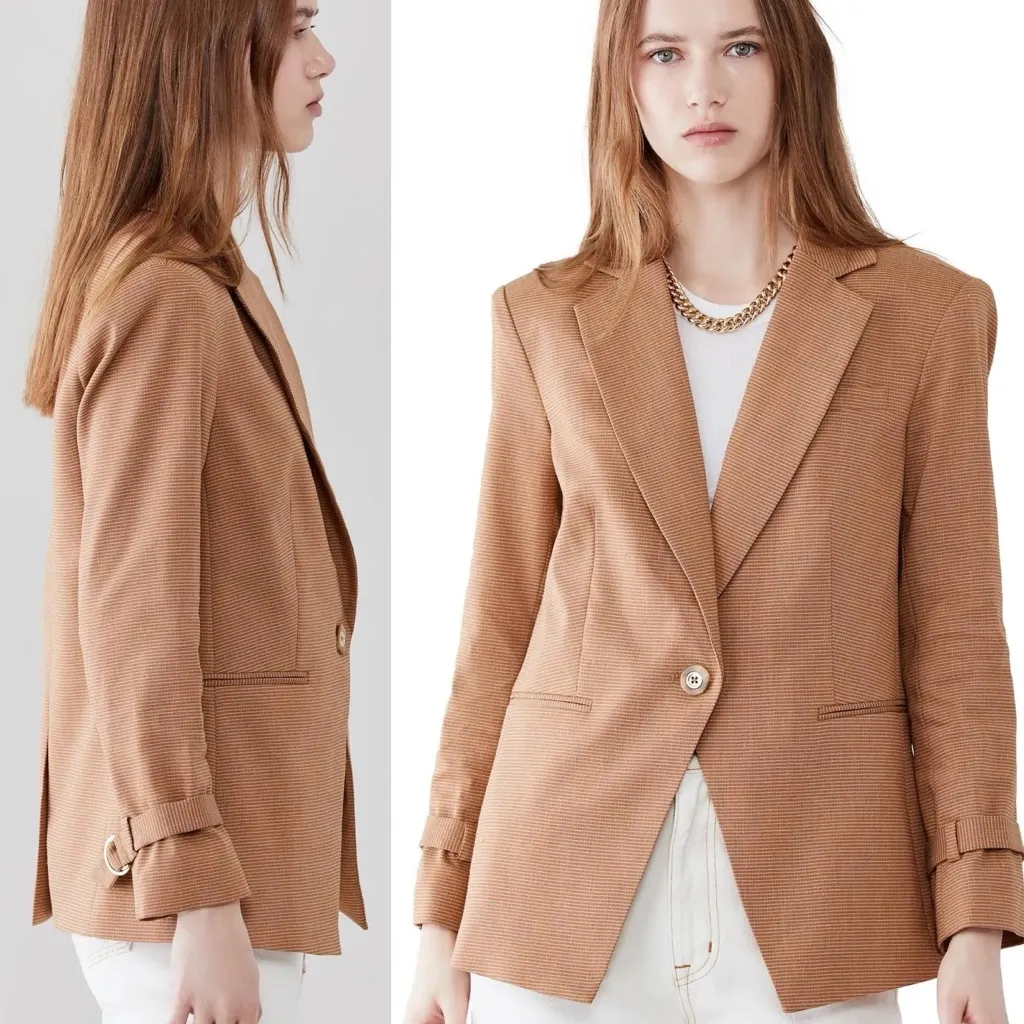 Veronica Beard Amadi Classic Dickey Blazer in Chai Size 2 - Image 3