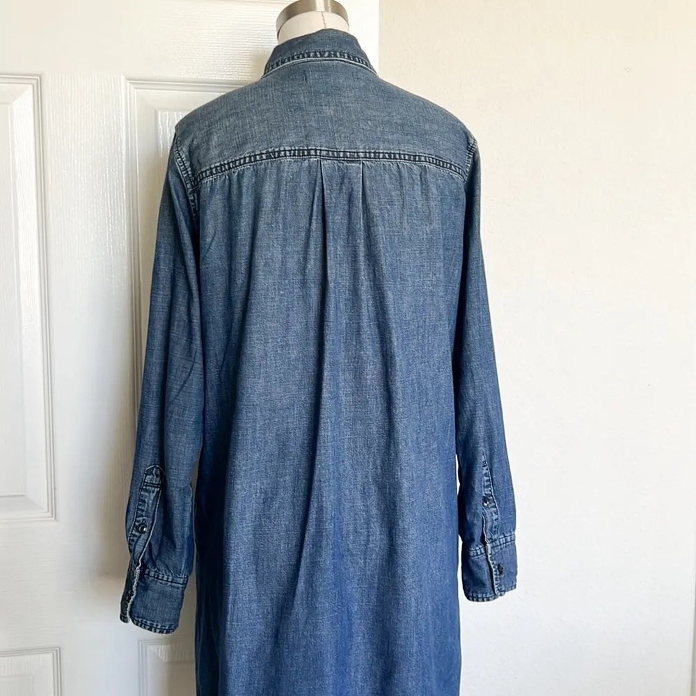 Madewell Denim Puff-Sleeve Shirtdress - Image 7