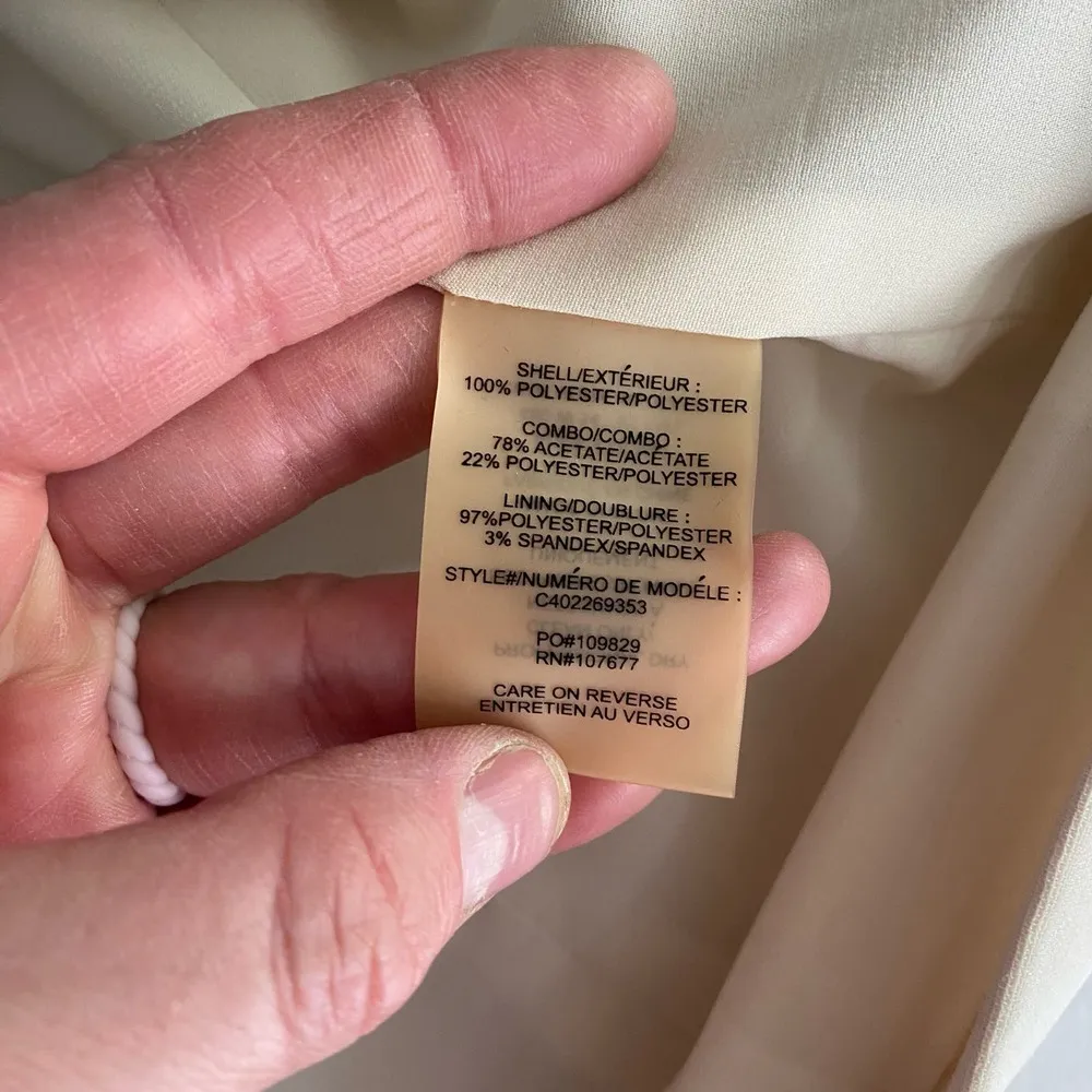 Alice + Oliva Cream Off White Black Oliver Draped Lapel Blazer Women's Size 6 - Image 5