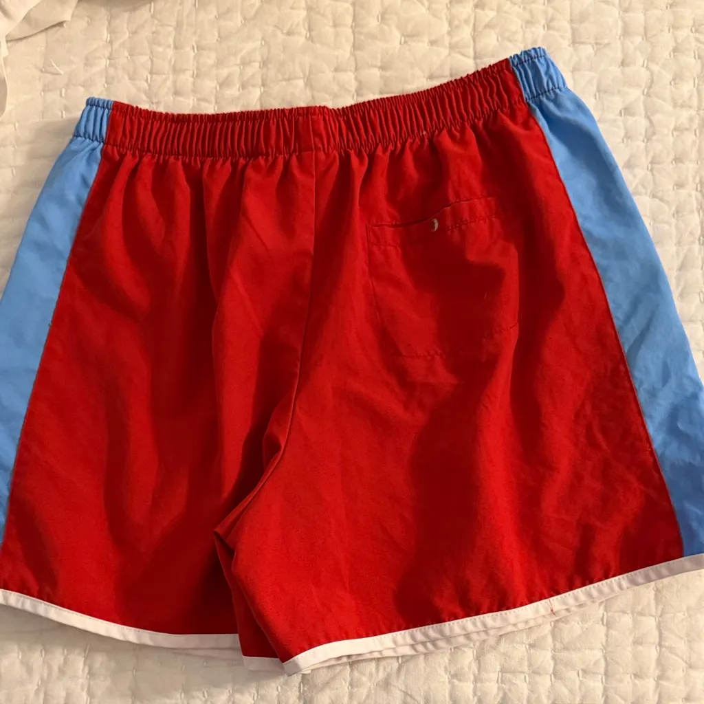 Nike Red, White, and Blue Athletic Shorts - Image 3