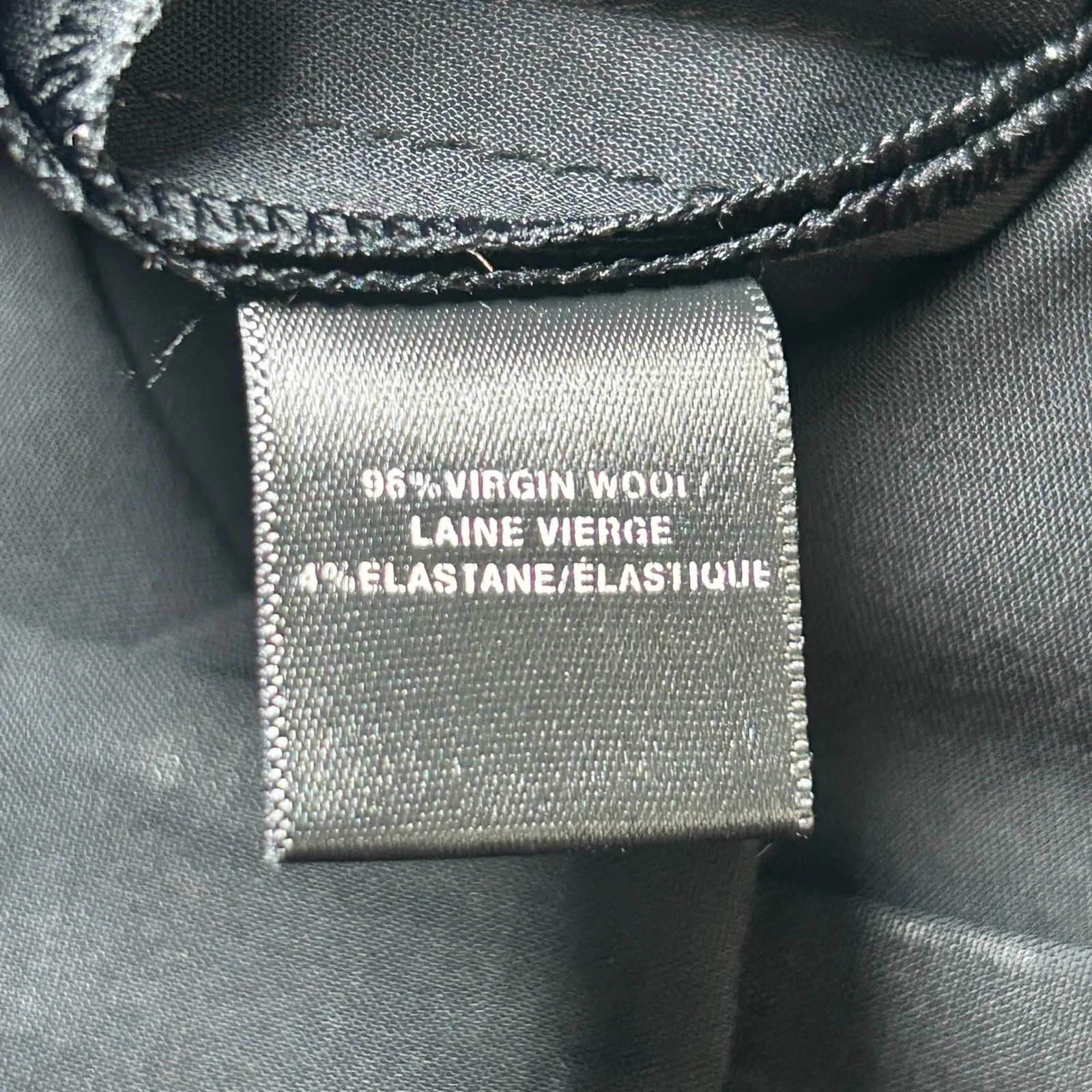 Lafayette 148 Black Virgin‎ Wool Straight Leg Menswear Pants 14 Stretch Career - Image 8