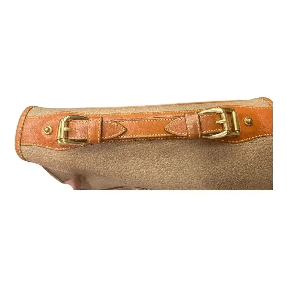 DOONEY & BOURKE Vintage AWL Taupe Leather Carrier Messenger Bag Purse Y2K 90’s - Image 3