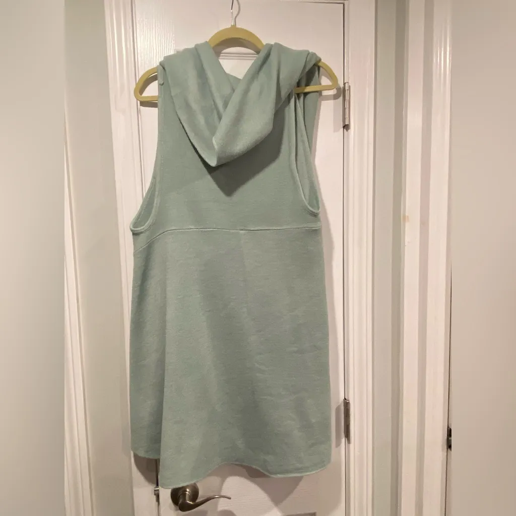 NWT Mia & Tess One Size Sage Green Shawl Collar Soft Knit Wrap Vest Duster - Image 8