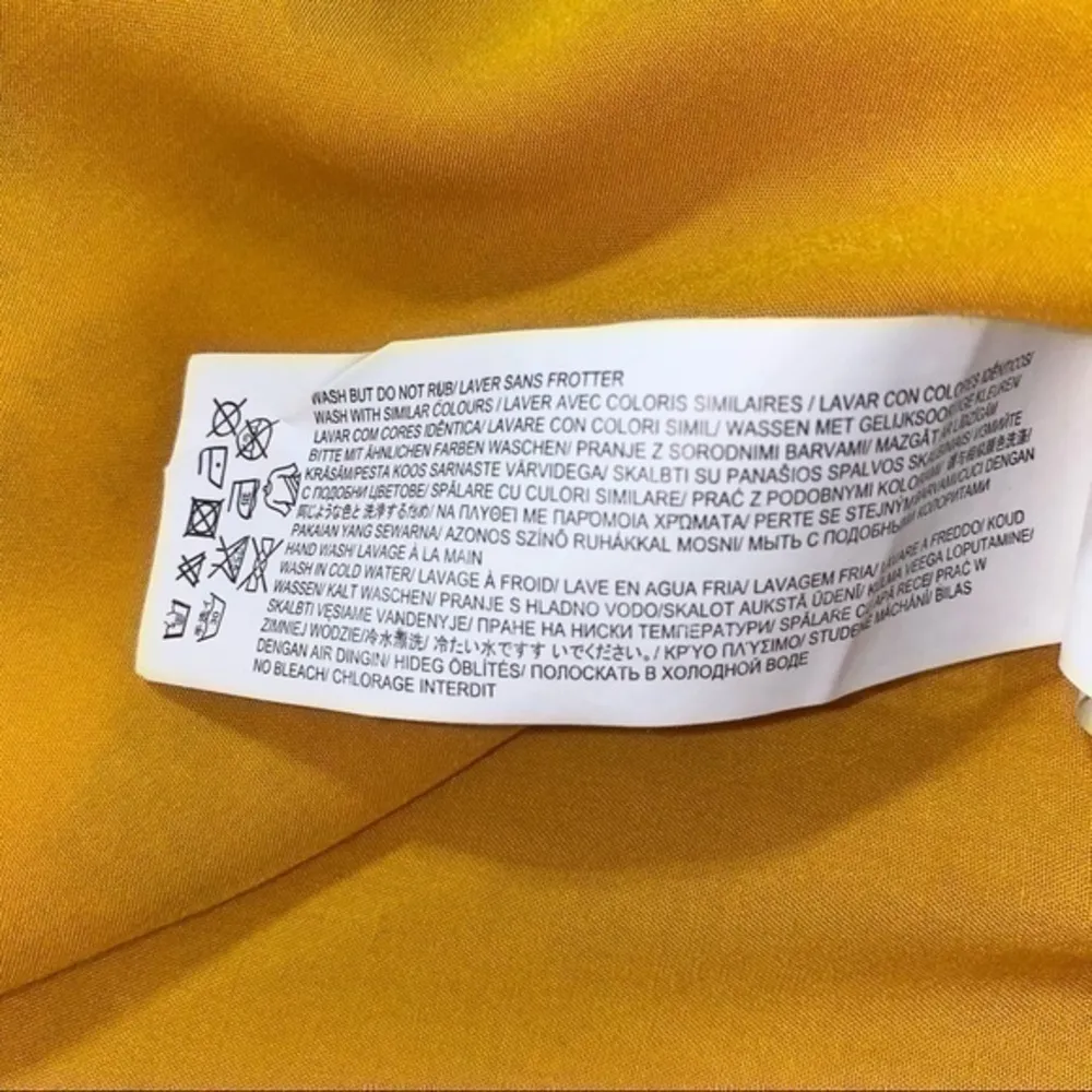 MinkPink Size M Yellow Floral Strapless Smocked Top Mini Dress Cover Up - Image 9