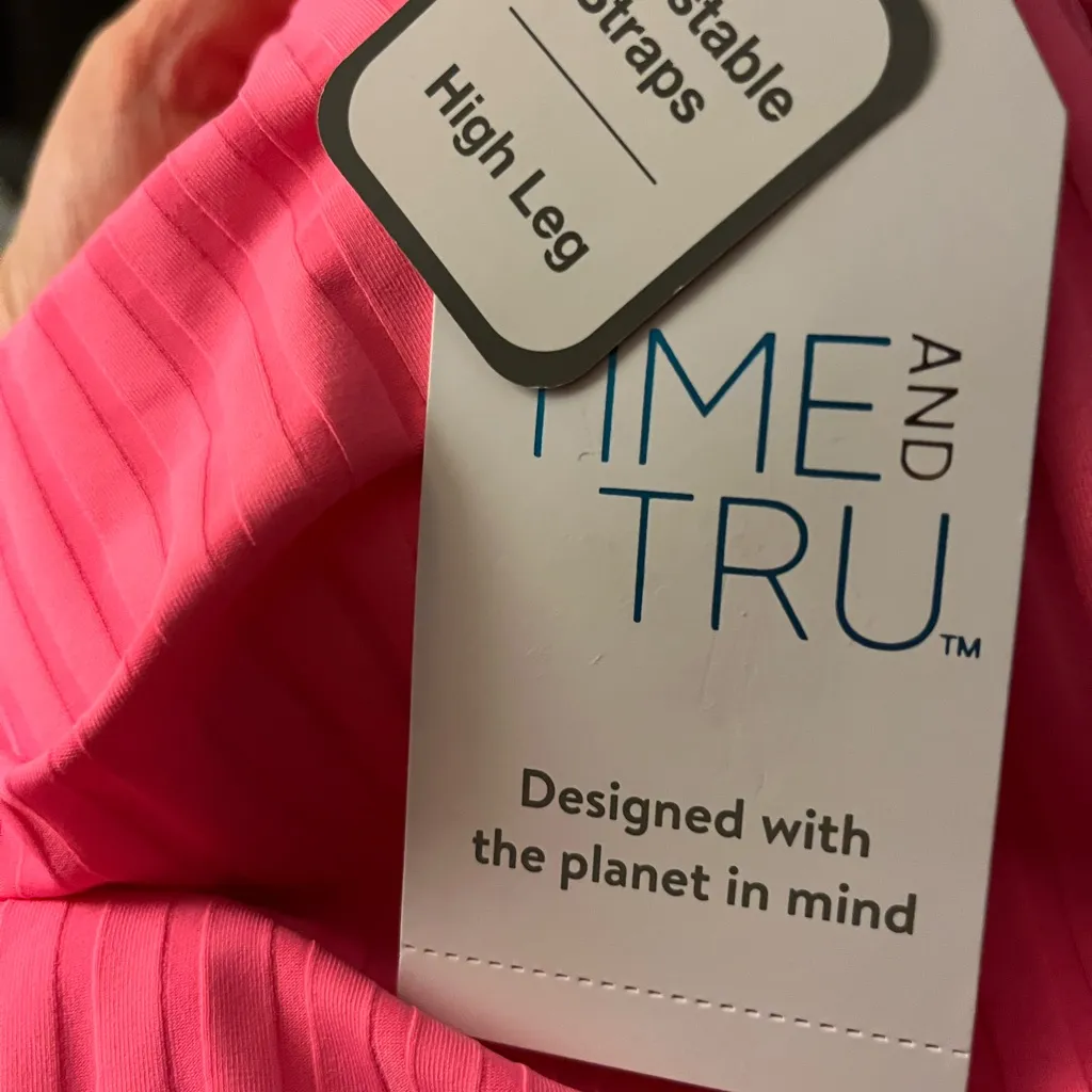 Time and Tru Women's Swimsuit with Ribbed Belt, Size S (4 - Image 6