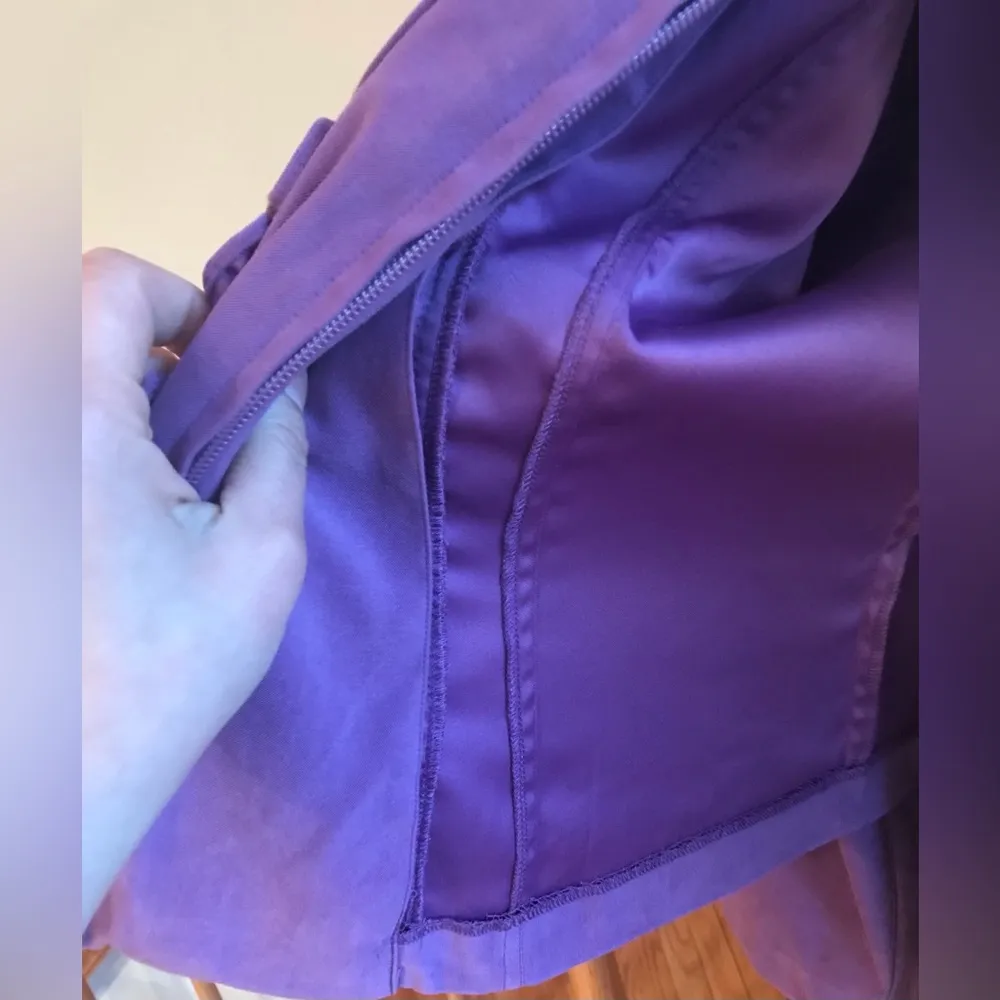 The TOG Shop Purple Ruffled Zipper Jacket Sz. XL - Image 5