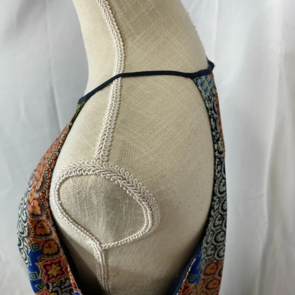 Under skies size large patchwork boho halter maxi dress - Image 7