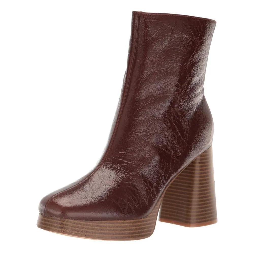 Guess Brown Leather Ankle Boots(Size 9.5M) - Image 2