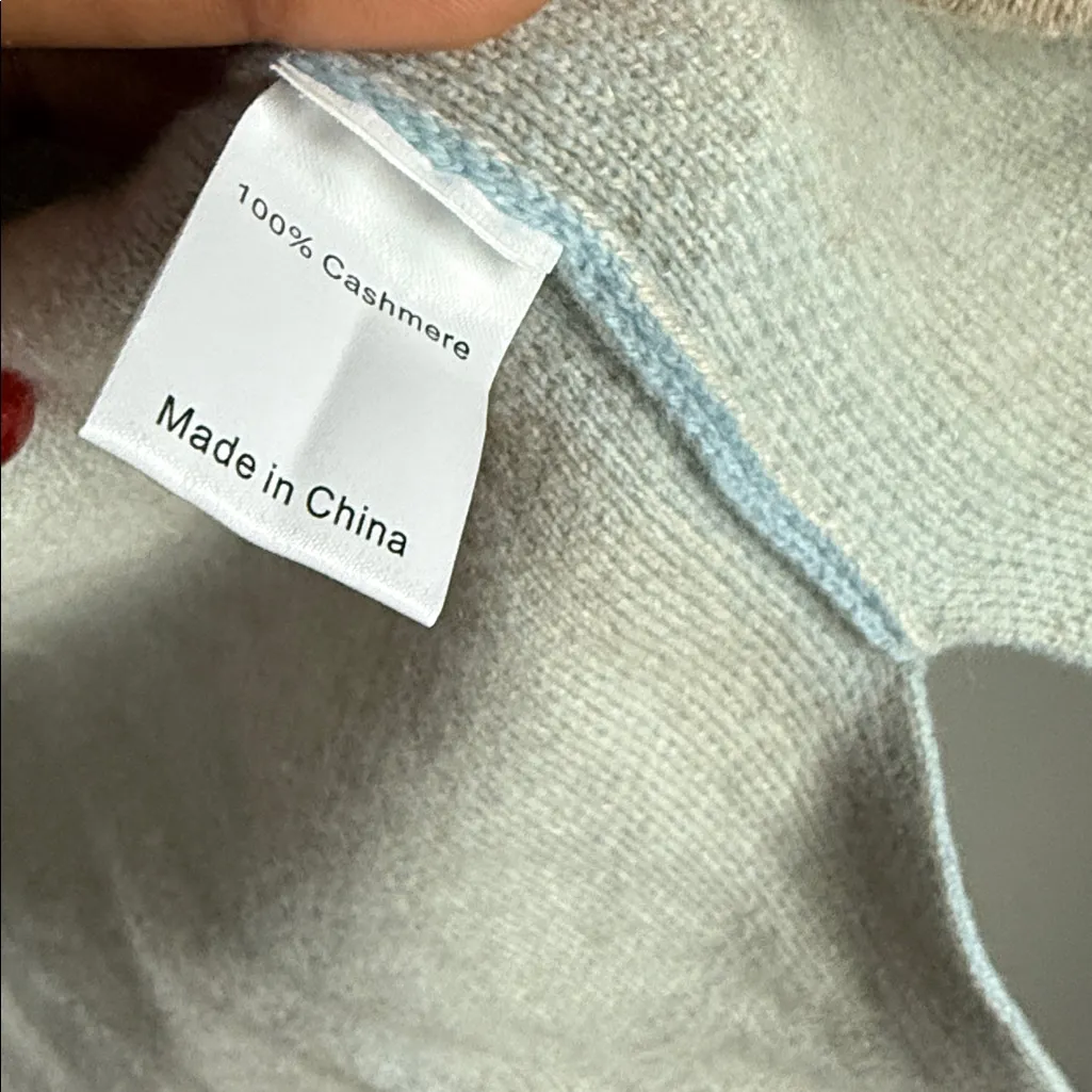 LA LIGNE Baja Stripe Cashmere Hoodie Sweater In Light Tan/ Cream Small Tan - Image 8
