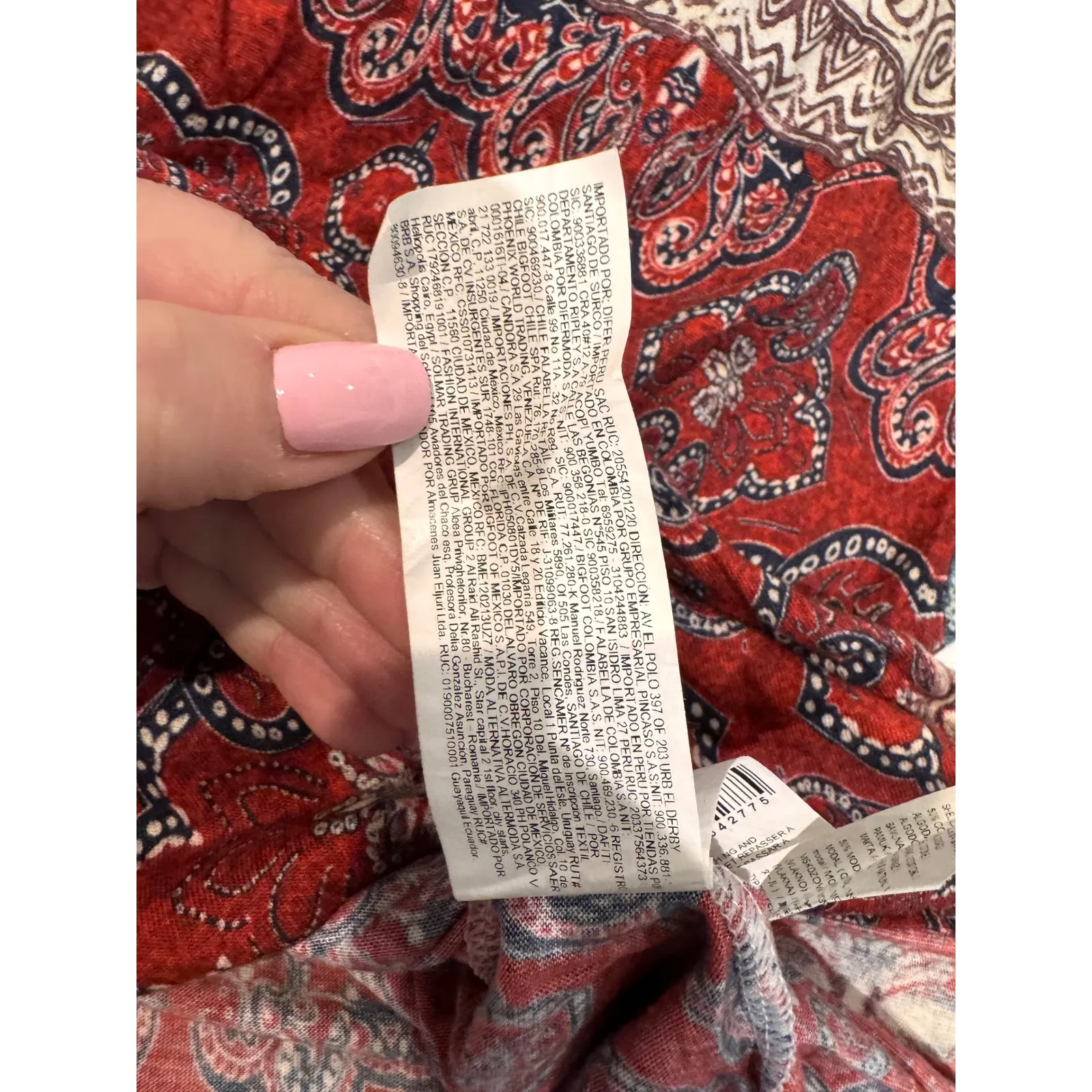 Desigual Women Size L Boho Short Sleeve Top Ethnic Geometric Vibrant Abstract - Image 8