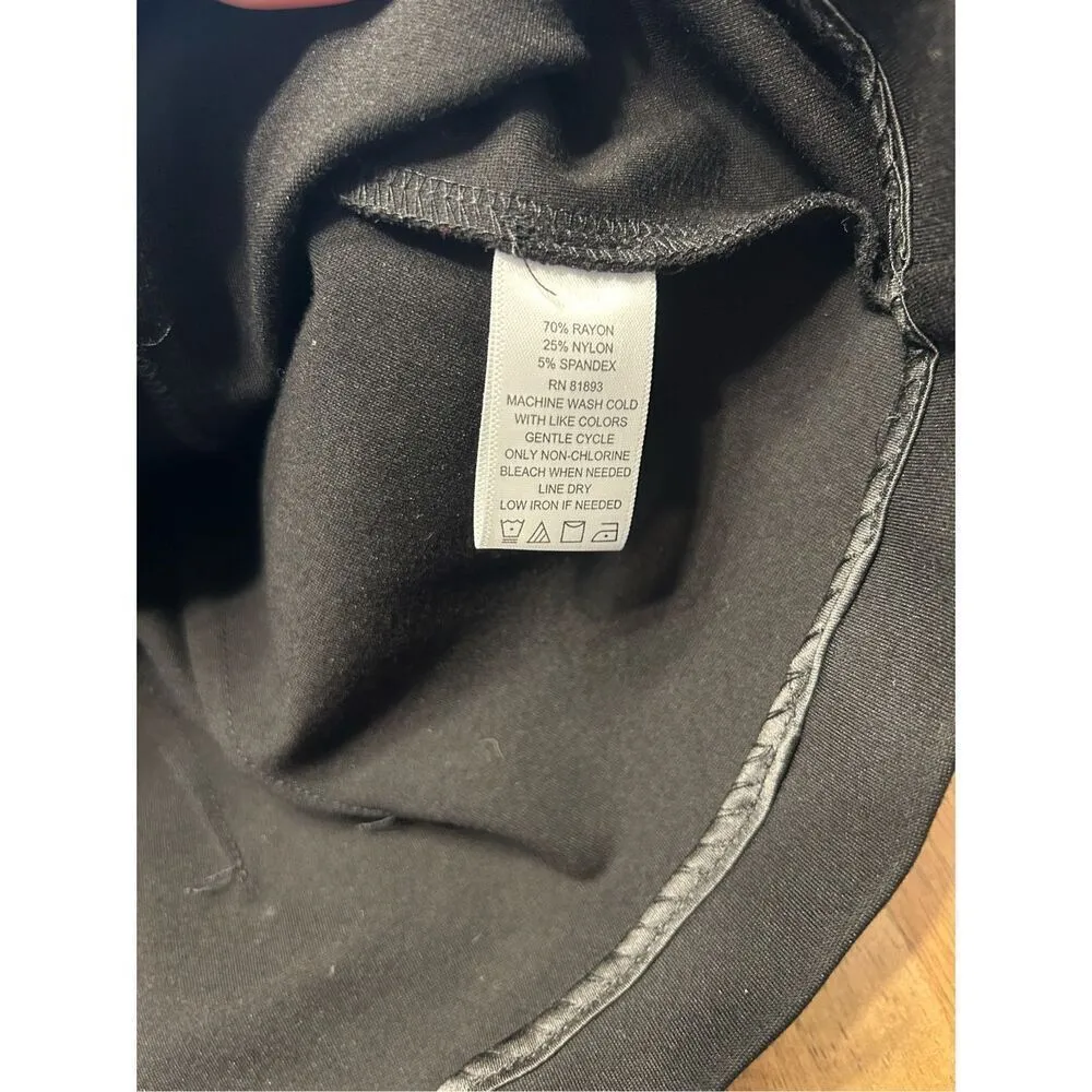 G.I.L.I. Zip Sleeve Milano Ponte Top Black Size 4 - Image 6