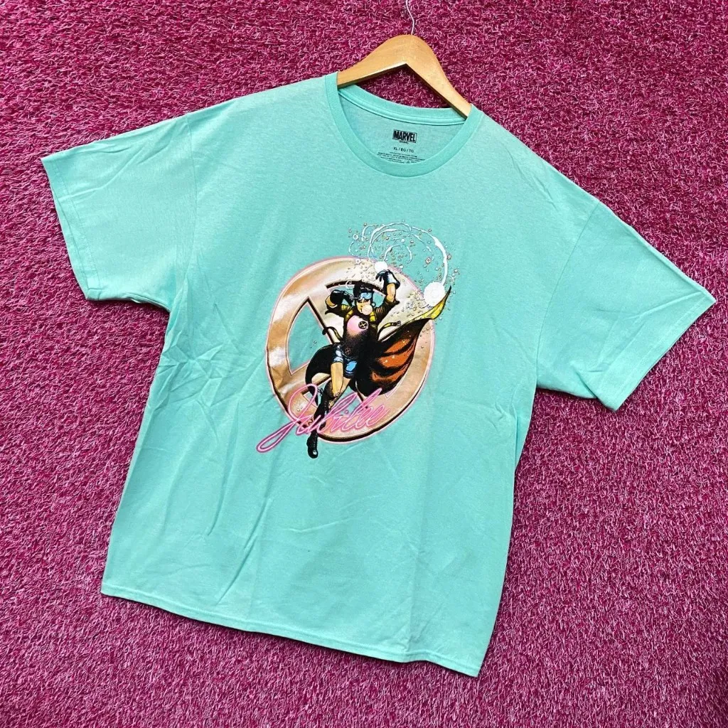 Marvel Teal Jubilee X-Men Tshirt size Extra Large  - Image 4