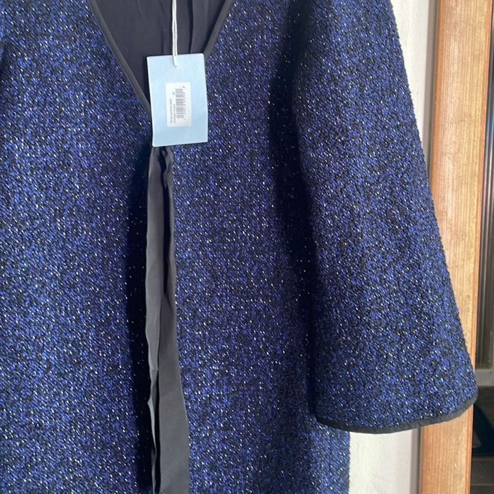 Hill House The Lou Lou Duster Jacket Midnight Tweed - Image 8