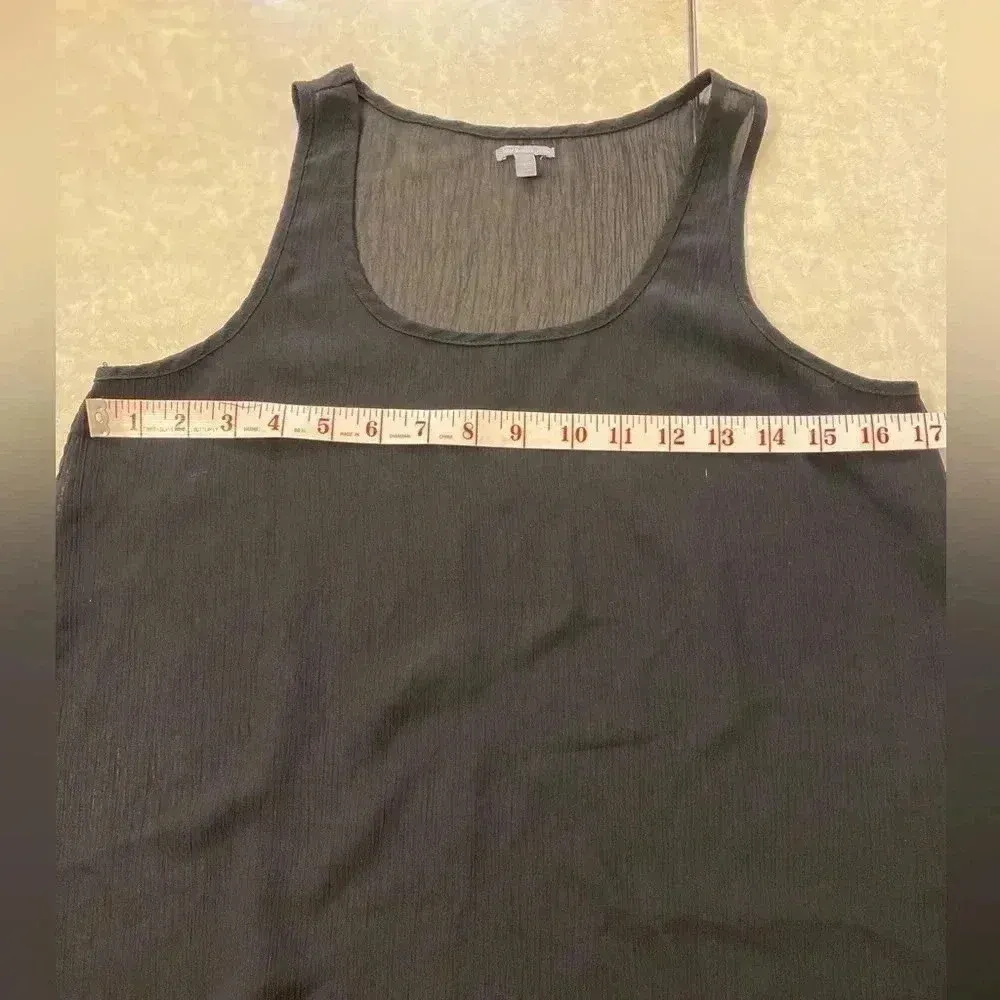 Charlotte Russe Black Ruffle‎ Long Floaty Mesh Tank top Size Small - Image 7