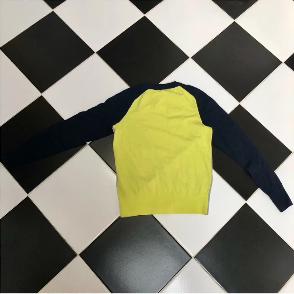 Banana Republic Merino Wool Colorblock Crewneck Sweater Raglan Colorful Retro S - Image 6