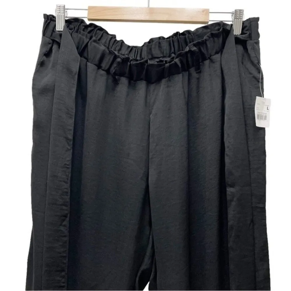 NWT Motherhood Maternity Underbelly Black Charmeuse Jogger Pants Women’s Large Size undefined - Image 9