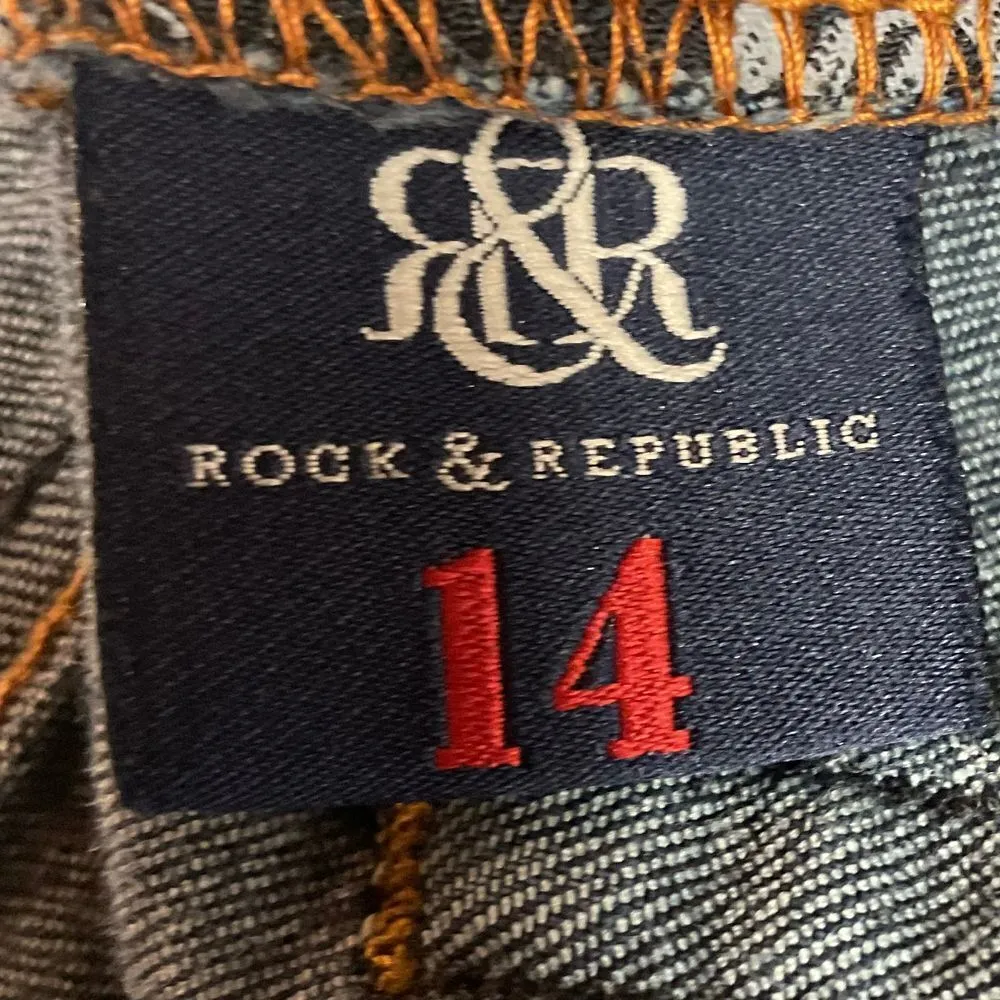 Rock &‎ Republic Women's  Kendra Curvy Bootcut Jeans Blue Denim Size 14 - Image 10