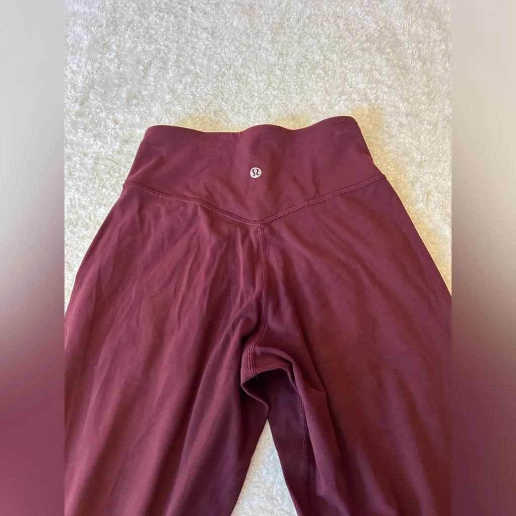 Lululemon Red Merlot‎ Align Joggers Size 2 - Image 5