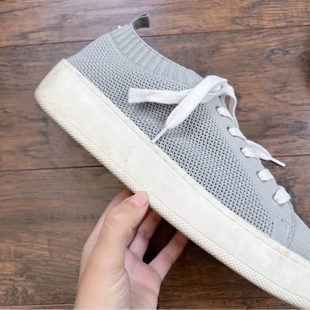 Steve Madden • Bardo Sneaker grey knit platform chunky flatform lace up - Image 10