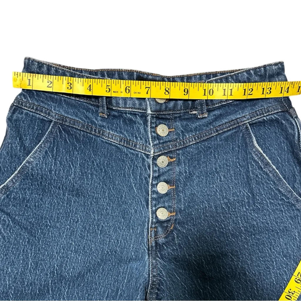 Banana Republic High Rise Button Fly Wide Leg Cropped Denim Culottes Jean - Image 4