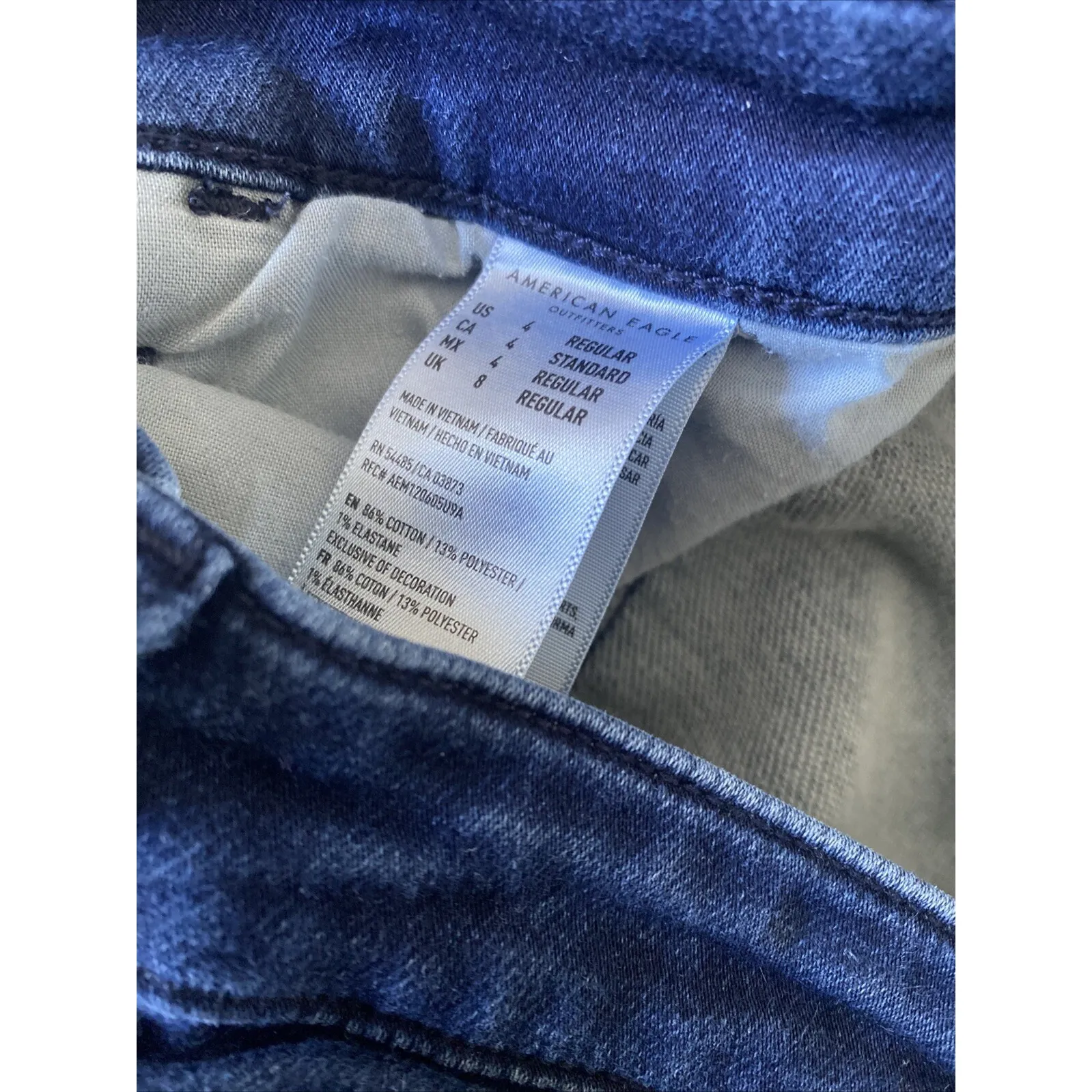 American Eagle‎ Womens 4 Super Stretch Dark Wash Skinny Jeans - Image 6