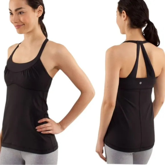Lululemon Scoop Me Up Athletic Tank Black Size 4 - Image 2
