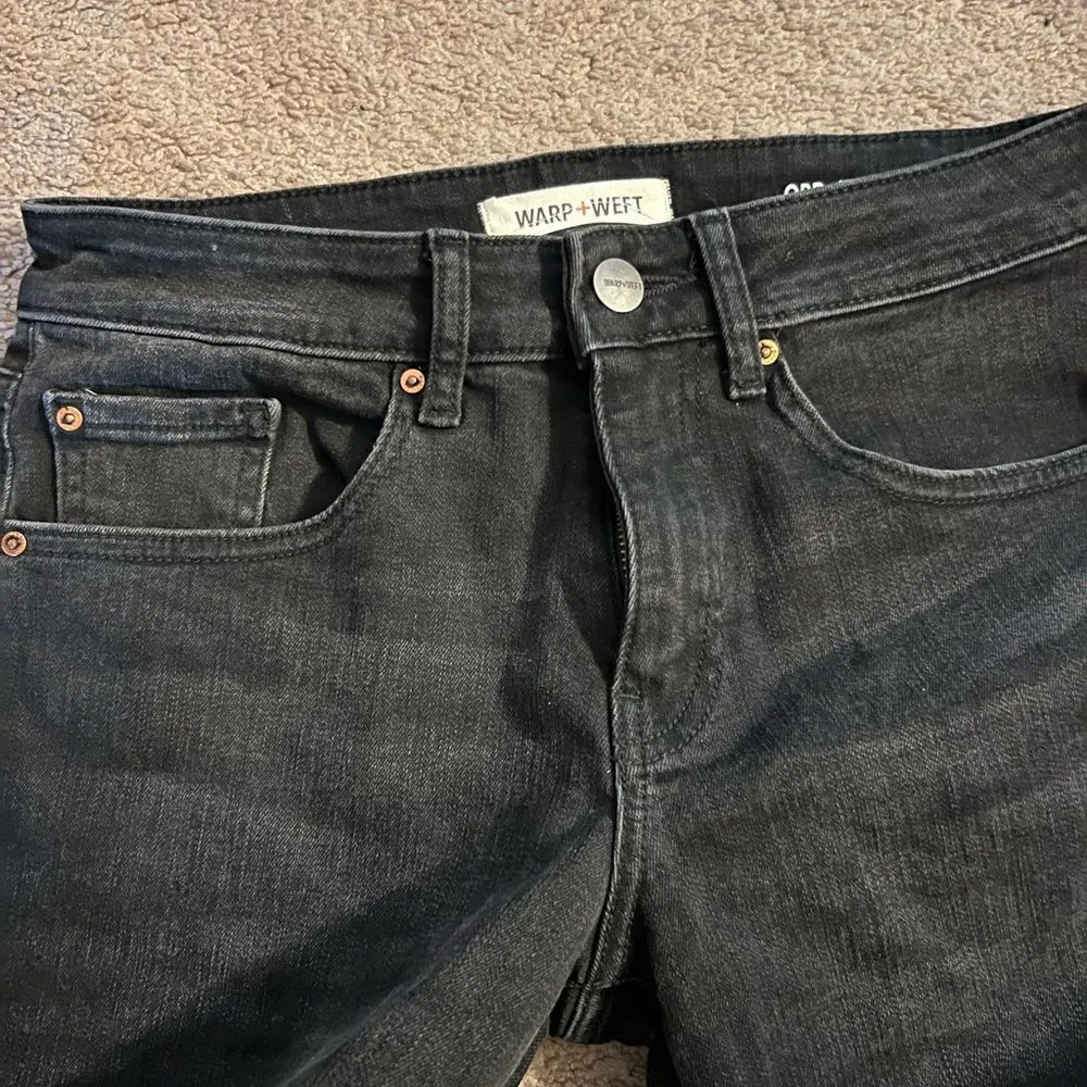 Warp + weft Chicago straight black jeans 28x32 Size 28 - Image 4