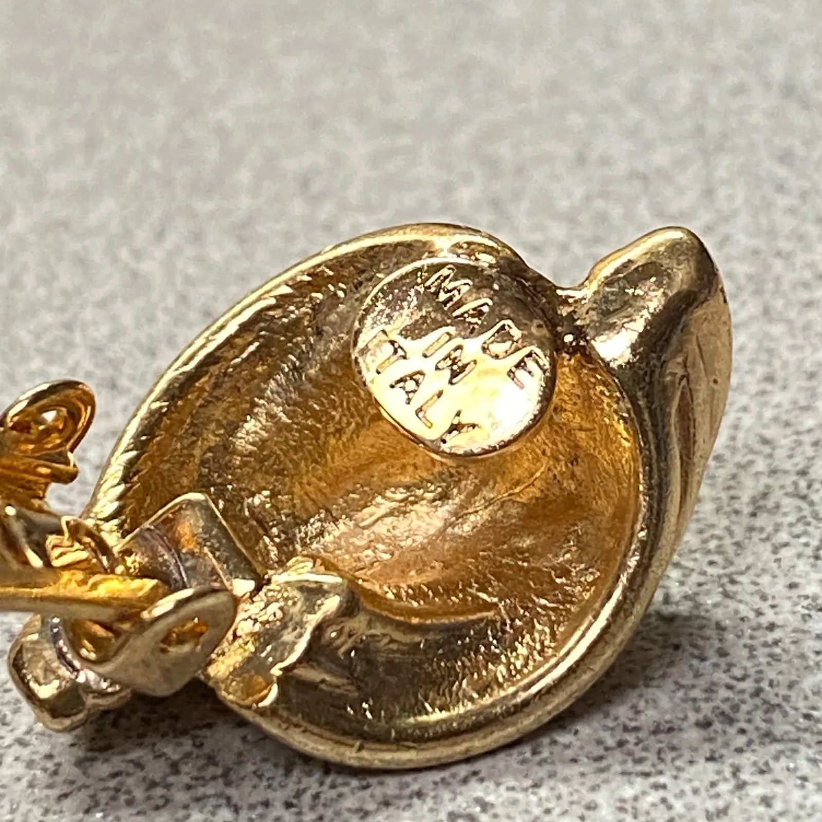 Elegant Gold Tone Swirl Textured Clip On Earrings Statement Fashion Jewelry - Image 10