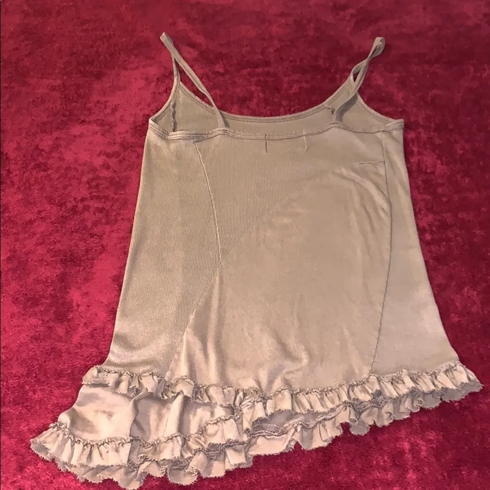 Juicy Couture Ribbed Tank Top with Ruffles Size Small - Image 2